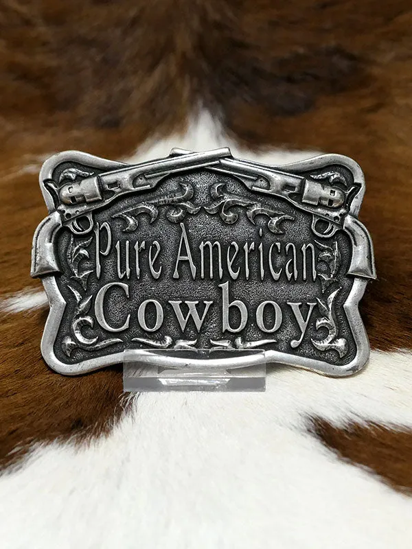 AndWest AW-618-02 Scalloped Rectangle Pure American Cowboy Buckle
