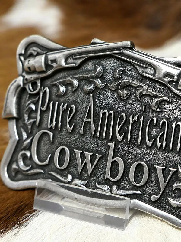 AndWest AW-618-02 Scalloped Rectangle Pure American Cowboy Buckle