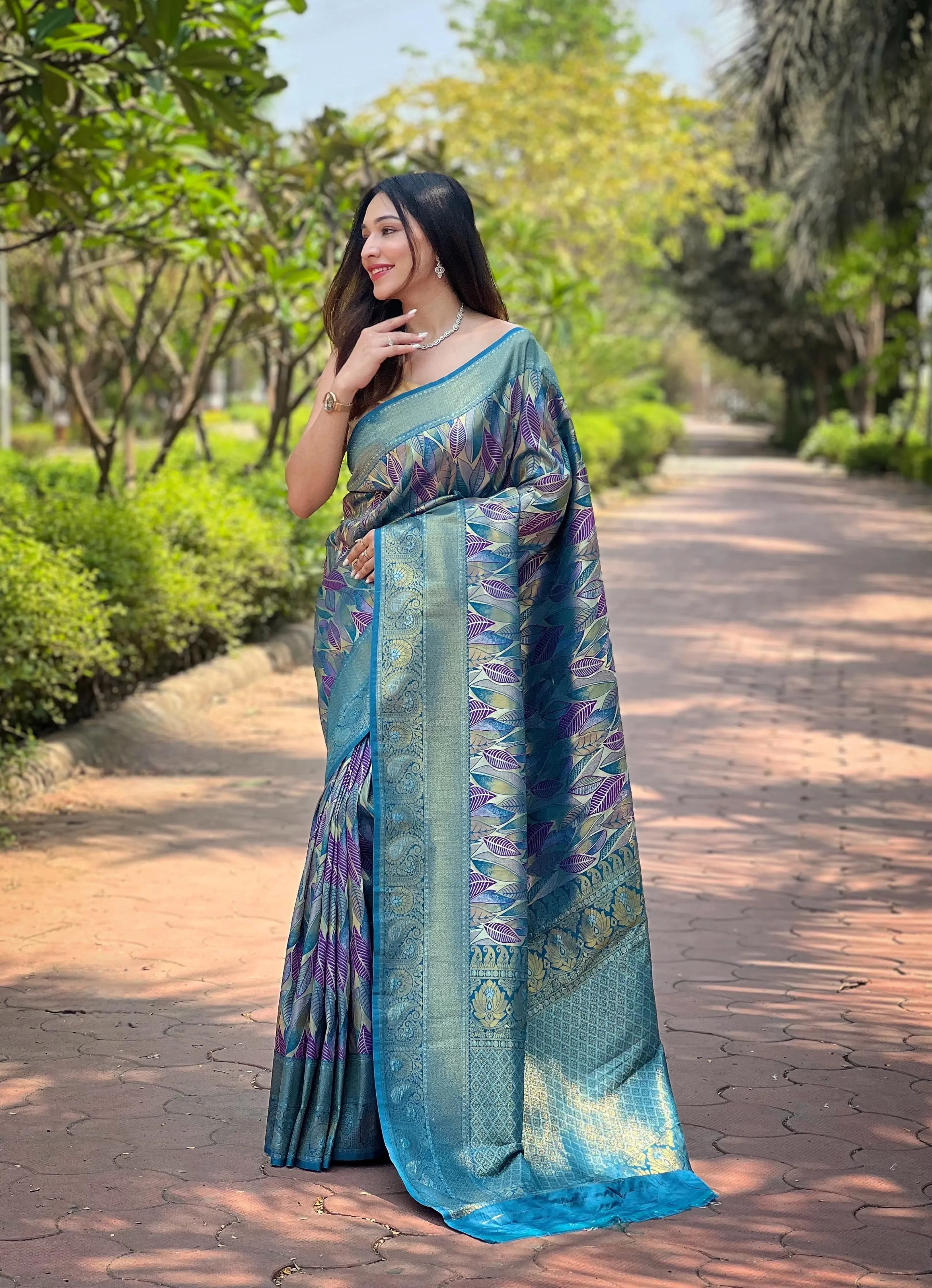 Beautiful Designer Soft Kanchipattu Silk Saree
