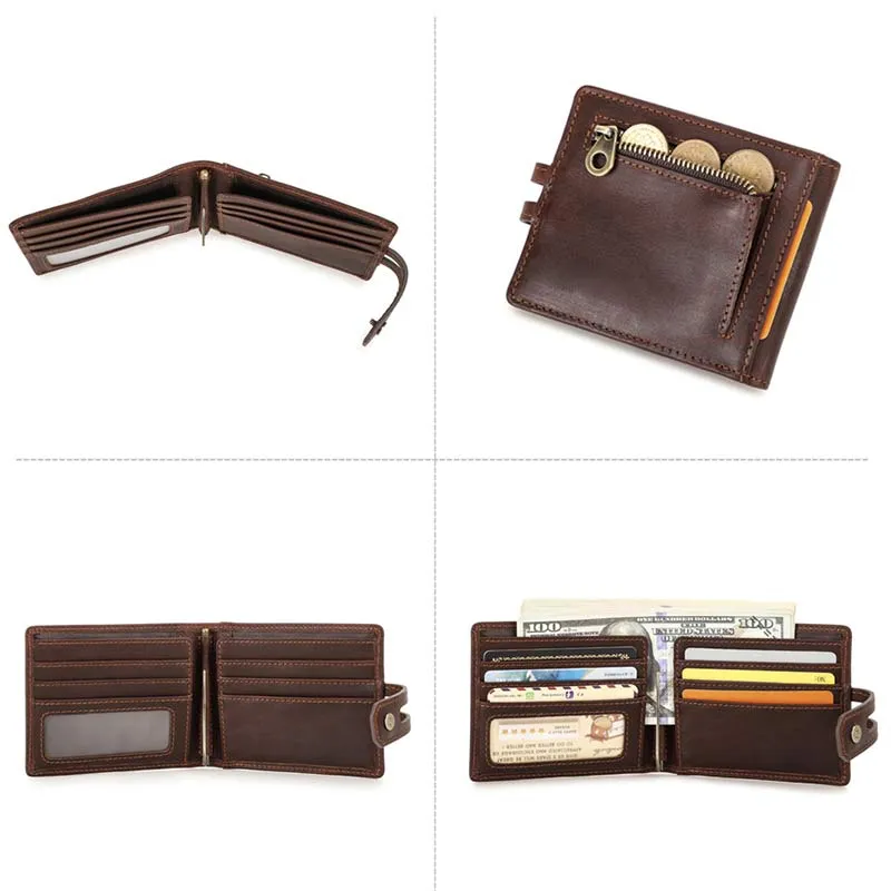 Bifold RFID Blocking Leather Wallet