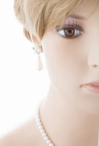 Bridal Wedding Jewelry Set Crystal Pearl Beautiful Elegant Necklace