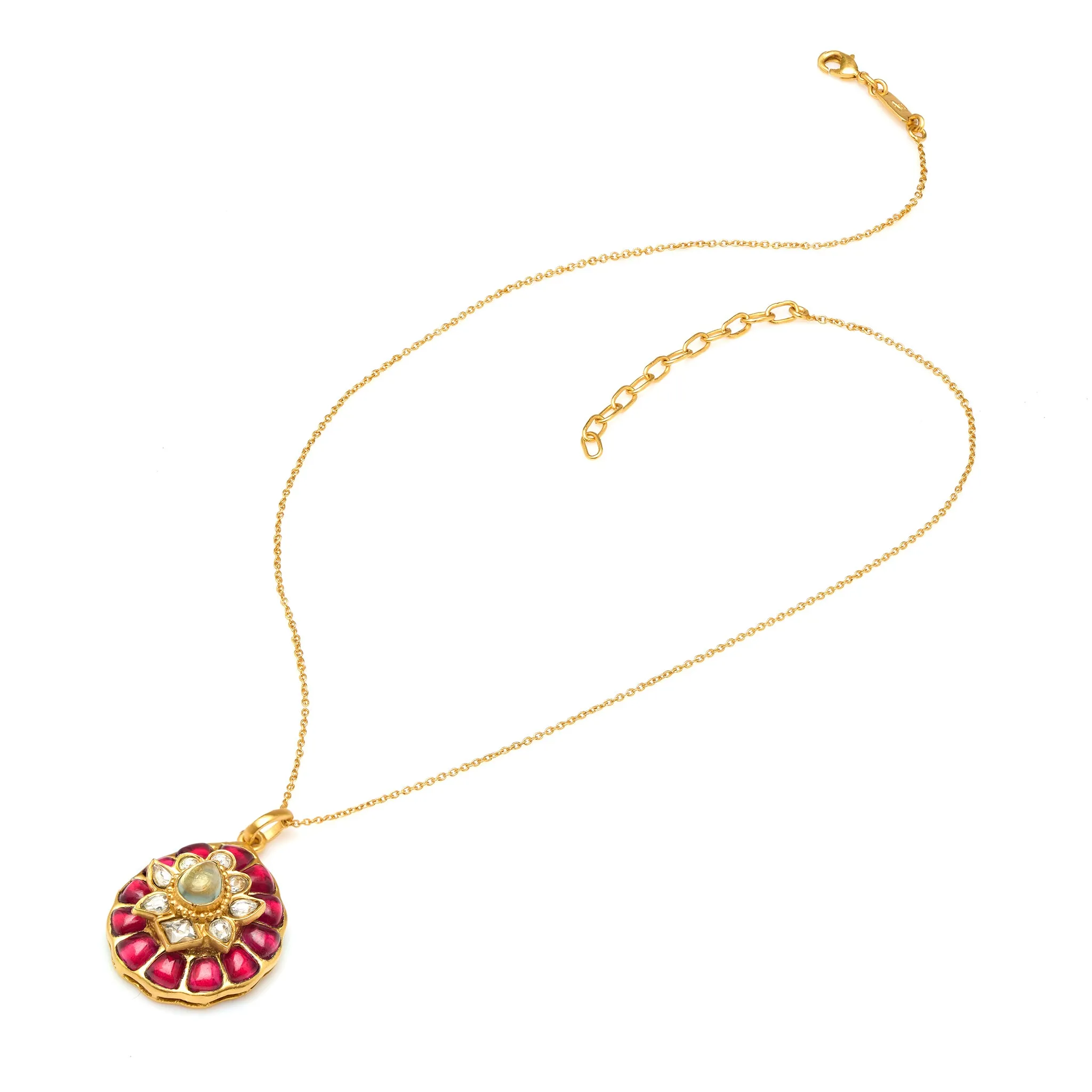 Crimson Pendant with Chain
