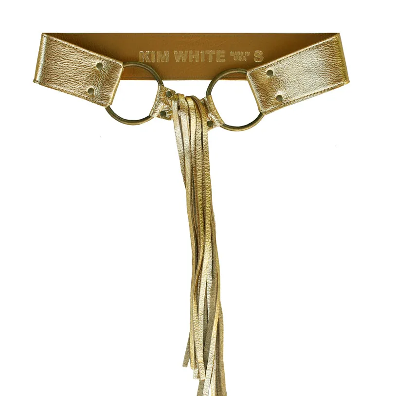 Fringe Belt -  Gold Metallic
