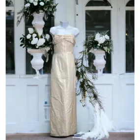 J Crew Strapless Silk Taffeta Pleated Wedding Dress Size 6 New Ivory