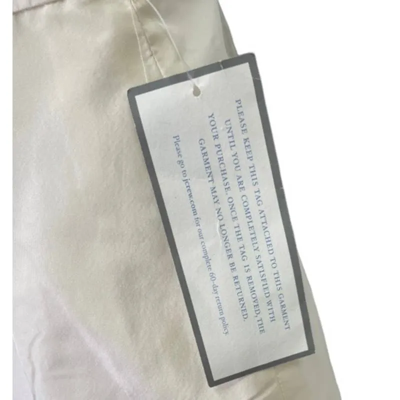 J Crew Strapless Silk Taffeta Pleated Wedding Dress Size 6 New Ivory