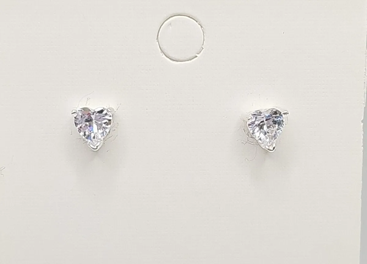 Large Heart Stud Earrings