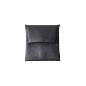 Leather Minimalist Coin Case / Black