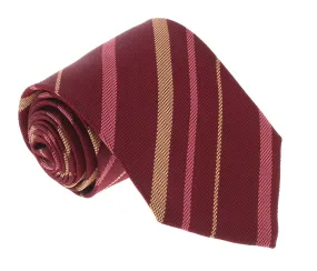 Missoni U4058 Red/Pink Regimental Pure Silk Tie