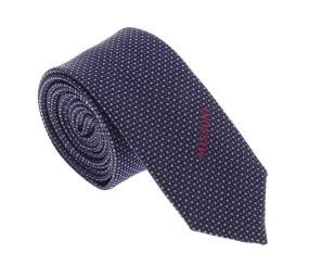 Missoni U5032 Purple/Silver Micro Check Pure Silk Tie