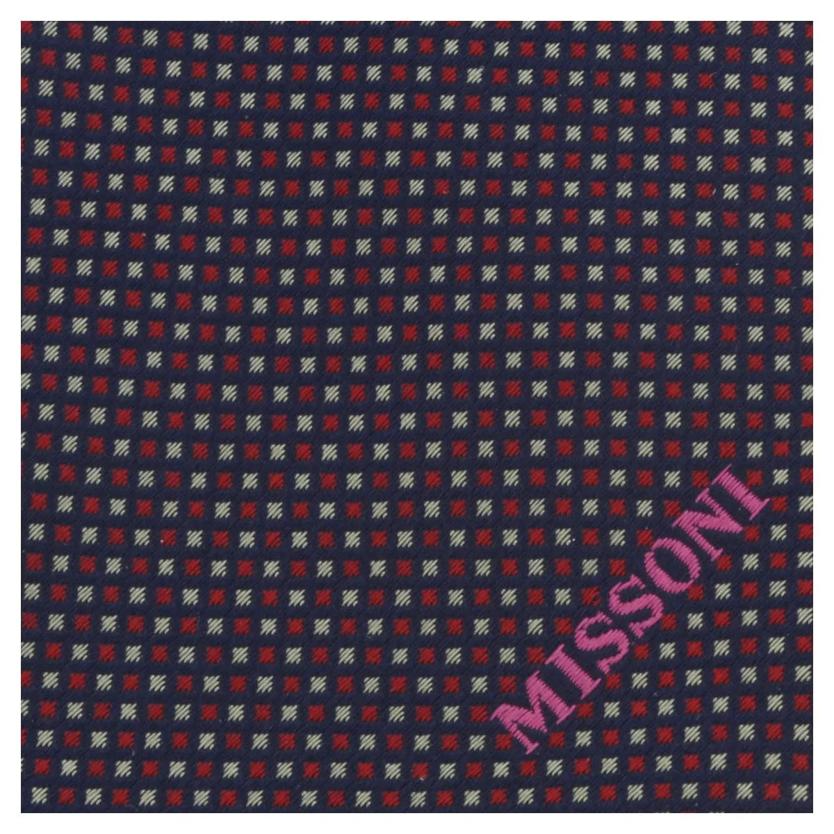 Missoni U5032 Red/Black Shepherd's Check Pure Silk Tie