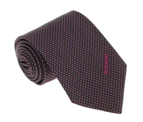 Missoni U5032 Red/Black Shepherd's Check Pure Silk Tie