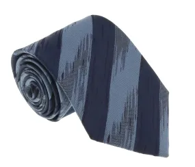 Missoni U5468 Black/Gray Regimental Pure Silk Tie