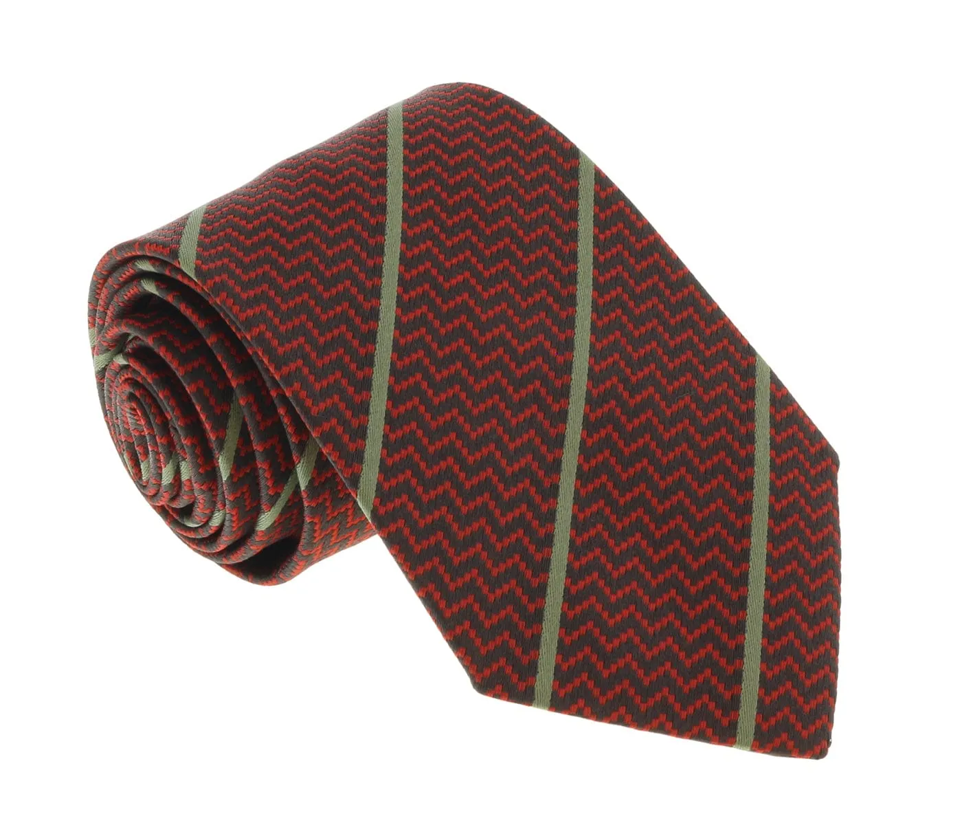 Missoni U5469 Red/Gold Sharkskin Pure Silk Tie