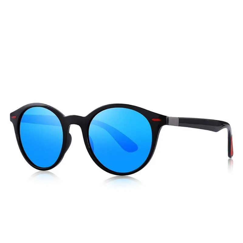 Oval Frame Retro Rivet Polarized Sunglasses