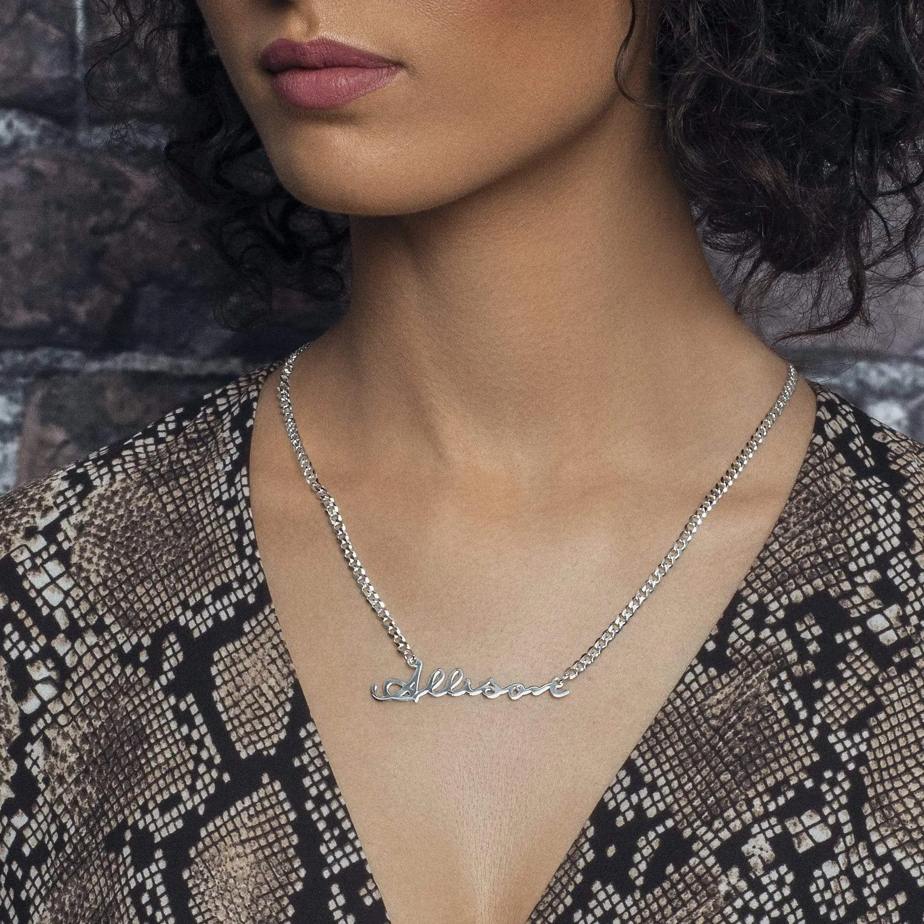 Single Signature Name Necklace