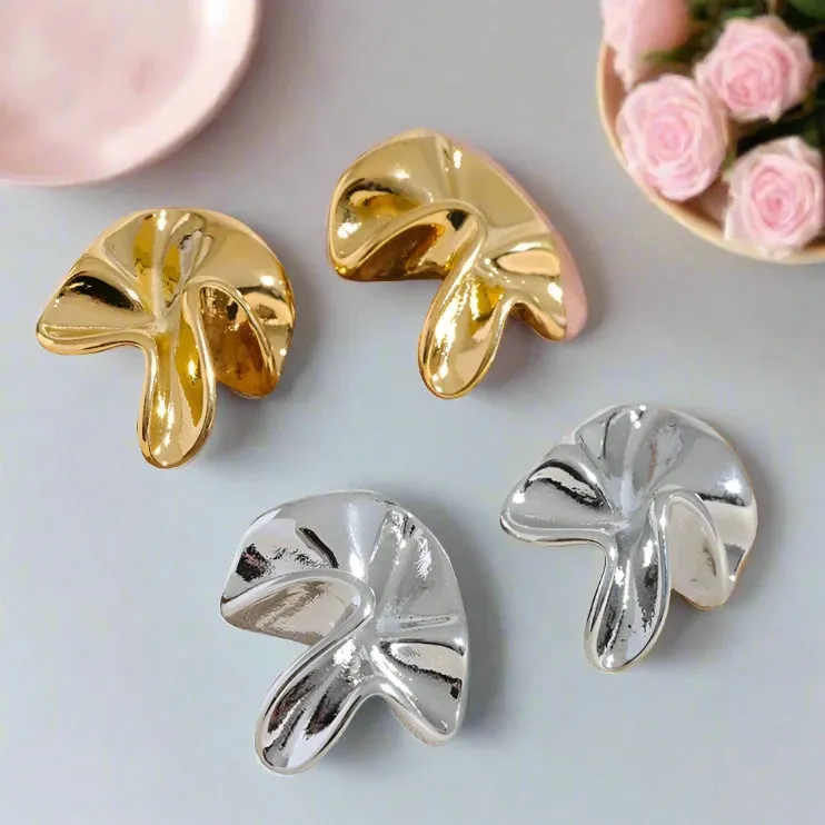 Tissue Flower Earrings