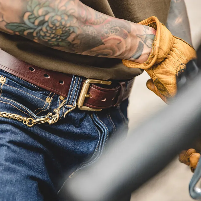 Tooling Cow Genuine Leather Luxury Strap Male Belts with Pin Buckle