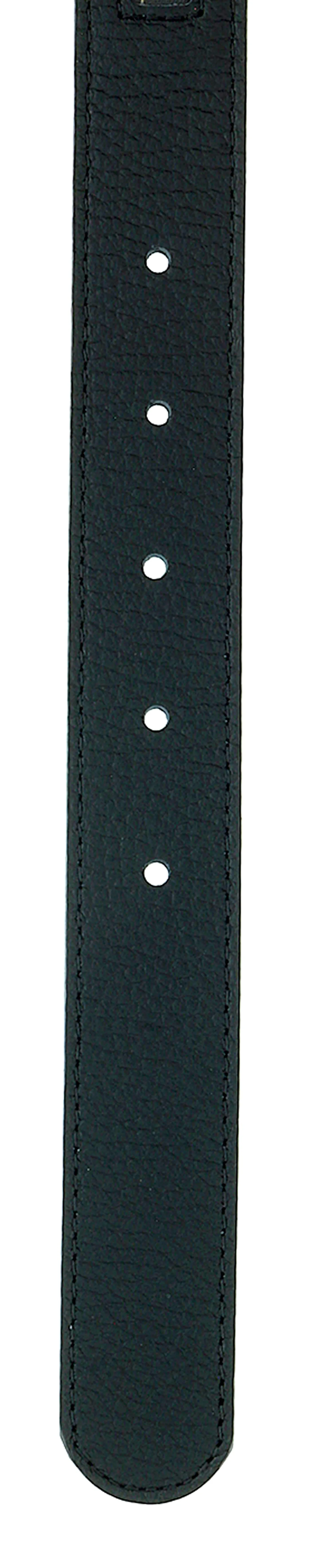 Versace Jeans Couture Black/Gold Leather Baroque Insert Trim Signature Classic Buckle-Adjustable Belt